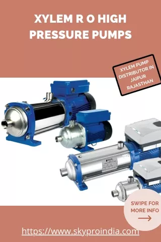 5. Xylem R O High Pressure Pumps