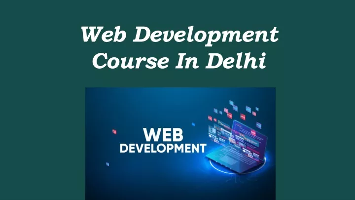 web development course in delhi