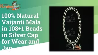 108 1 Beads in Silver Cap for Wear and Jap