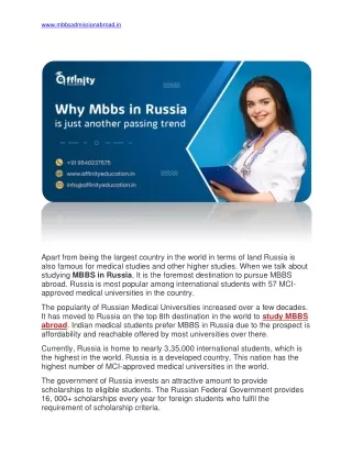 Why MBBS in Russia is just another passing trend