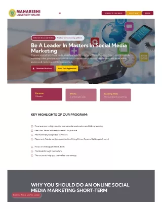 Social Media Marketing, Strategy and Campaigns | Maharishi University Online