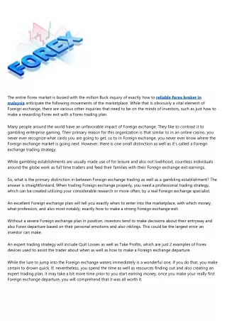 the entire forex market is busied with