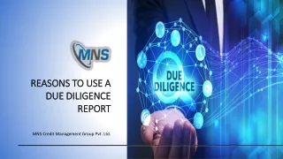 Reasons To Use a Due Diligence Report