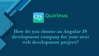 How do you choose an Angular JS development company for your next web development project