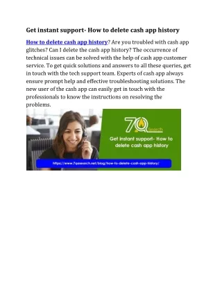get instant support how to delete cash app history