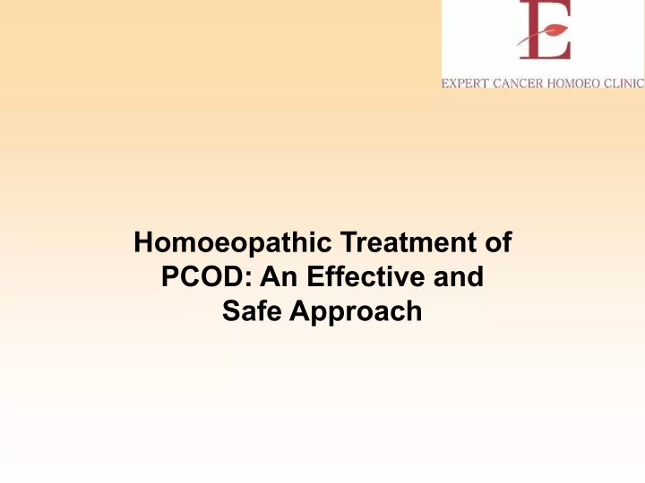 homoeopathic treatment of pcod an effective