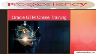 Oracle GTM online training