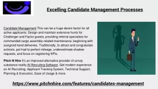 excelling candidate management processes