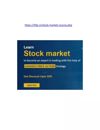 best stock market course in delhi with placement