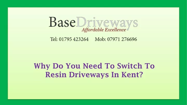 why do you need to switch to resin driveways