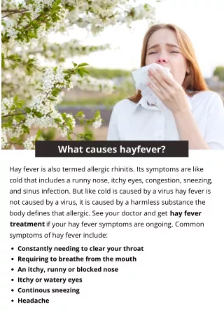 what causes hayfever