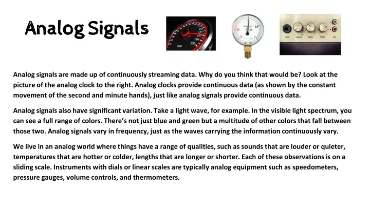 analog signals