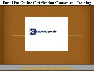 Enroll For Online Certification Courses and Training