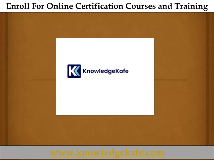 enroll for online certification courses