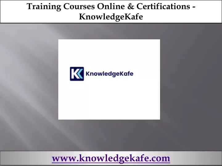 training courses online certifications
