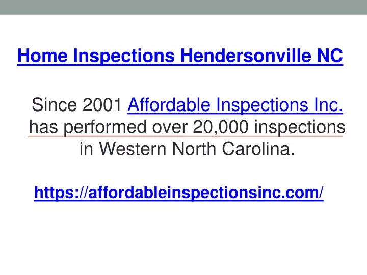 home inspections hendersonville nc