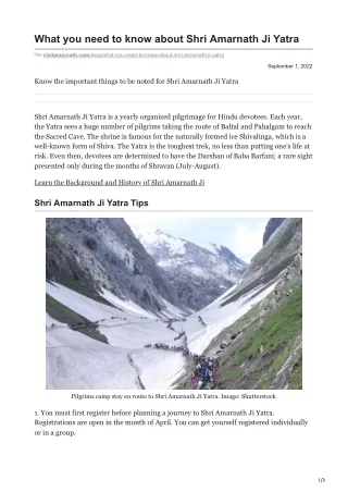 What you need to know about Shri Amarnath Ji Yatra