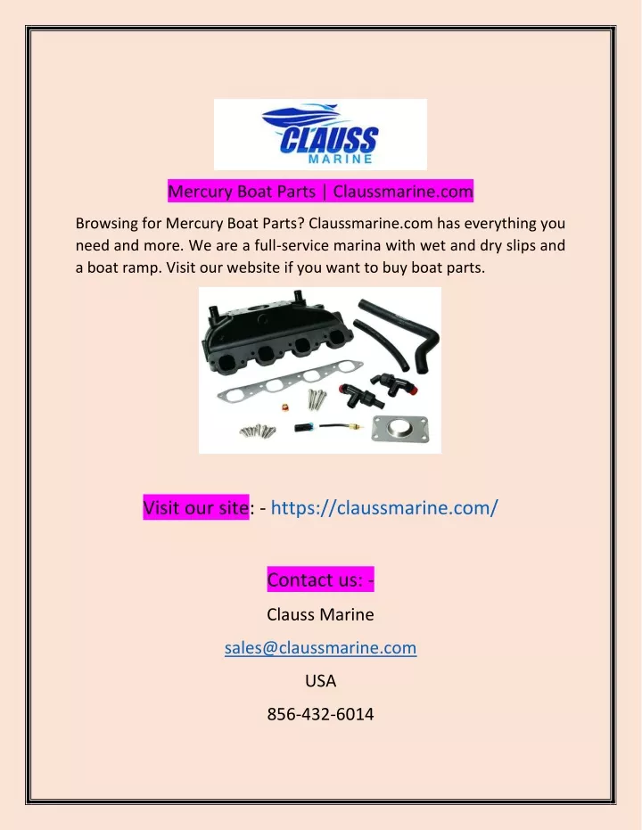 mercury boat parts claussmarine com