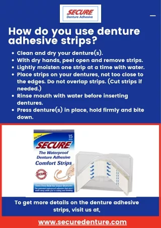 how do you use denture adhesive strips clean
