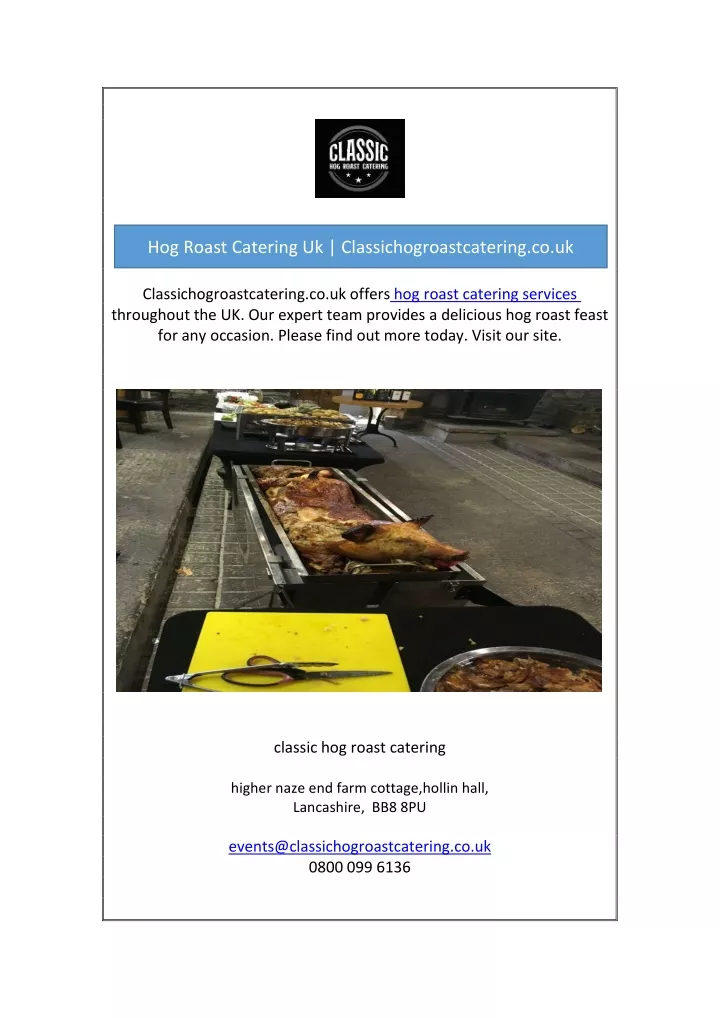 hog roast catering uk classichogroastcatering