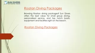 Roatan Diving Packages  Sundiversroatan.com