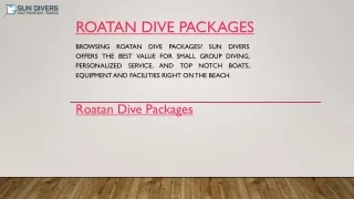 Roatan Dive Packages  Sundiversroatan.com