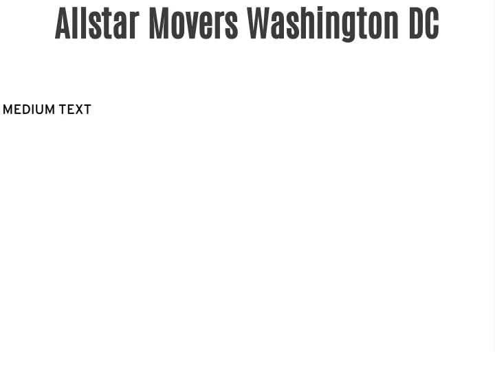 allstar movers washington dc