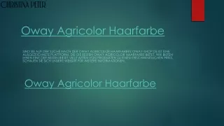 Oway Agricolor Haarfarbe Oway-shop.de