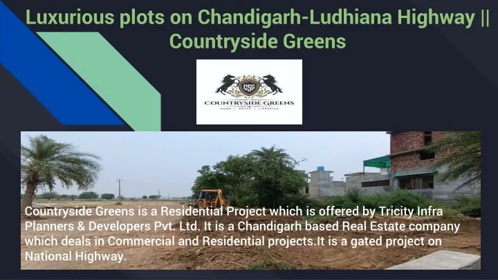 luxurious plots on chandigarh ludhiana highway countryside greens