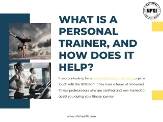 What is a personal trainer, and how does it help?