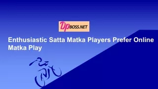 enthusiastic satta matka players prefer online