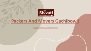 Packers And Movers Gachibowli