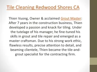 Tile Cleaning Redwood Shores CA