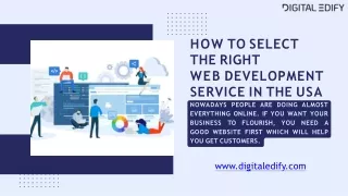 How to Select the Right Web Development Service in the USA