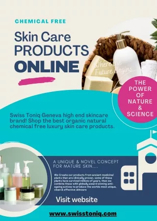 Award Winning Chemical free Skin Care Products Online – Swiss Toniq Geneva