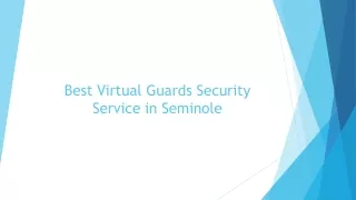 Best Virtual Guards Security Service in Seminole