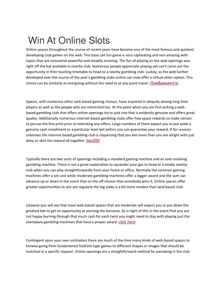 win at online slots