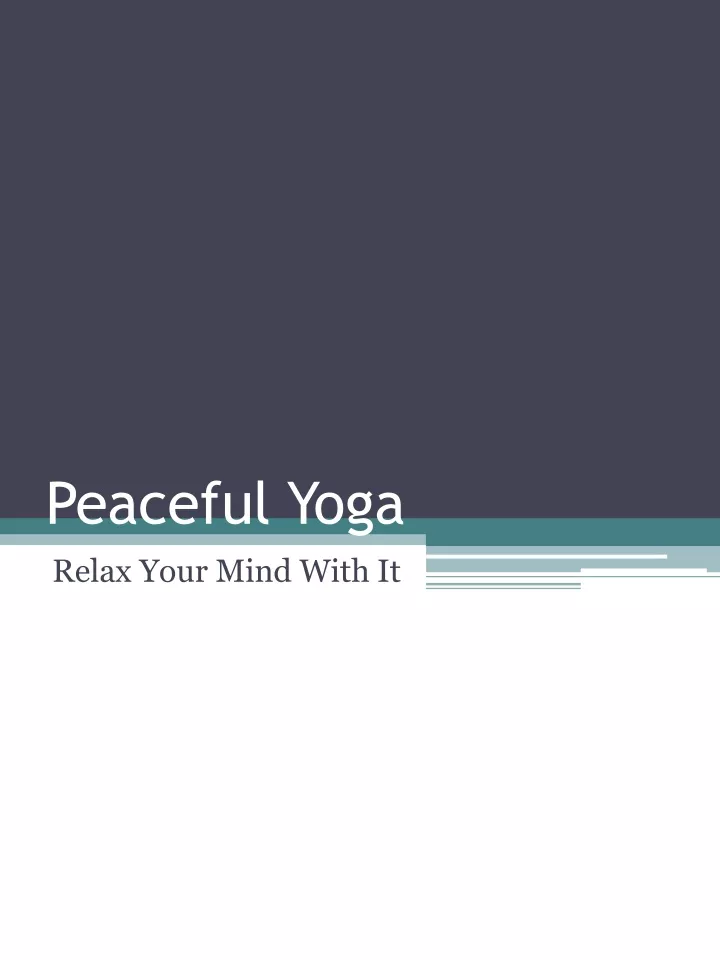 peaceful yoga