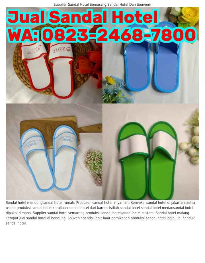 supplier sandal hotel semarang sandal hotel
