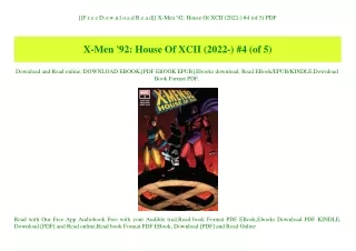 [[F.r.e.e D.o.w.n.l.o.a.d R.e.a.d]] X-Men '92 House Of XCII (2022-) #4 (of 5) PDF