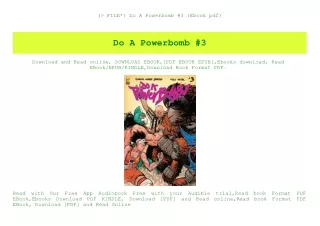 (P.D.F. FILE) Do A Powerbomb #3 (Ebook pdf)
