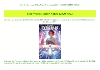 Free download [epub]$$ Star Wars Doctor Aphra (2020-) #23 [EBOOK EPUB KIDLE]