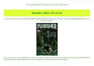 Free [download] [epub]^^ Punisher (2022-) #5 (of 12) PDF eBook