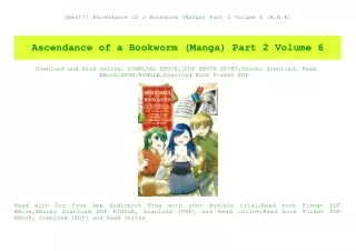[Best!] Ascendance of a Bookworm (Manga) Part 2 Volume 6 [R.A.R]