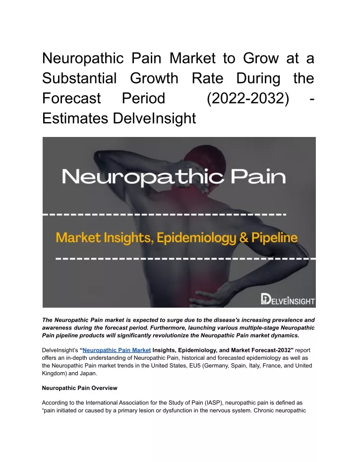 neuropathic pain market to grow at a substantial