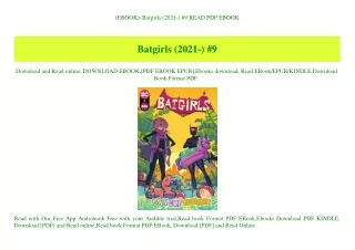 (EBOOK Batgirls (2021-) #9 READ PDF EBOOK