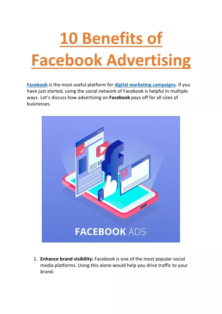 PPT - 10 Benefits Of Facebook Advertising PowerPoint Presentation, Free ...