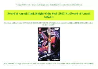 Free [epub]$$ Sword of Azrael Dark Knight of the Soul (2022) #1 (Sword of Azrael (2022-)) EBook