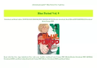[Download] [epub]^^ Blue Period Vol. 9 pdf free