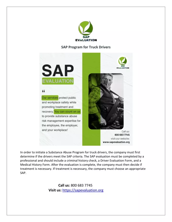 sap program for truck drivers